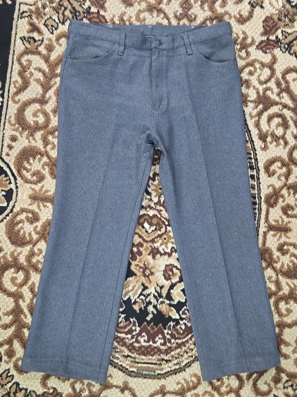 Wrangler Pleated Polyester Western Dress Pants Trousers Spacers Cowboy Retro